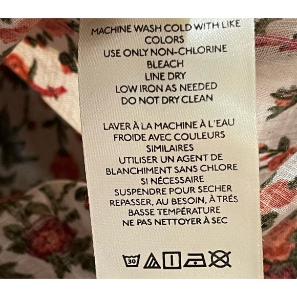 Free People Meant To Be Floral Cotton Blouse XL EUC - Picture 12 of 15